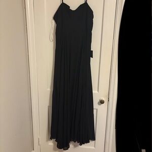 Lulu's Black Pleated Bustier Maxi Dress